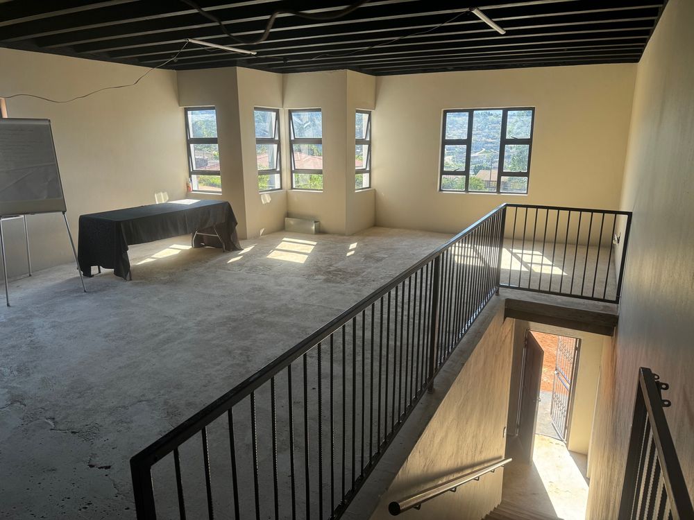 The new upper level of the building